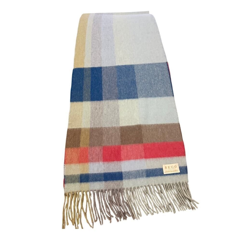 BEGG & Co. Scotland Plaid Lambswool and Angora Scarf